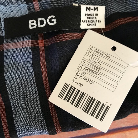 Urban Outfitters BDG Plaid Cami Crop Top Medium - Picture 7 of 8